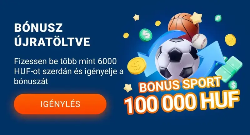 Sport bónusz 100 000 HUF